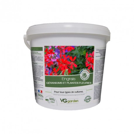 VG GARDEN ENGRAIS GÉRANIUM ET PLANTES FLEURIES 500G